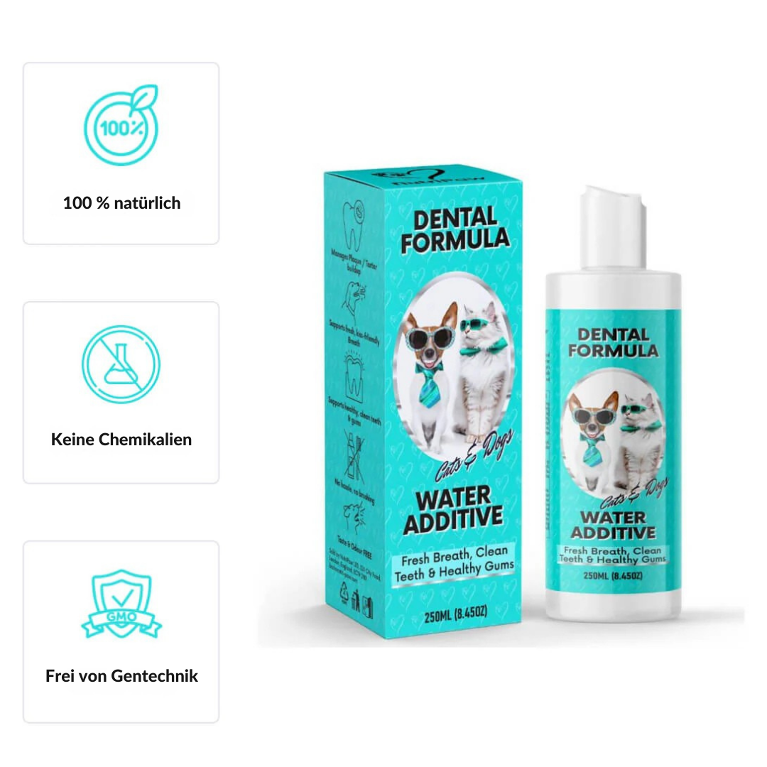 Belora's AquaDent™ Pets – Wasserzusatz für gesunde Zähne bei Hunden & Katzen