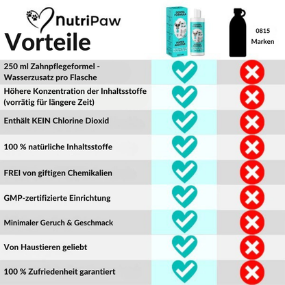 Belora's AquaDent™ Pets – Wasserzusatz für gesunde Zähne bei Hunden & Katzen