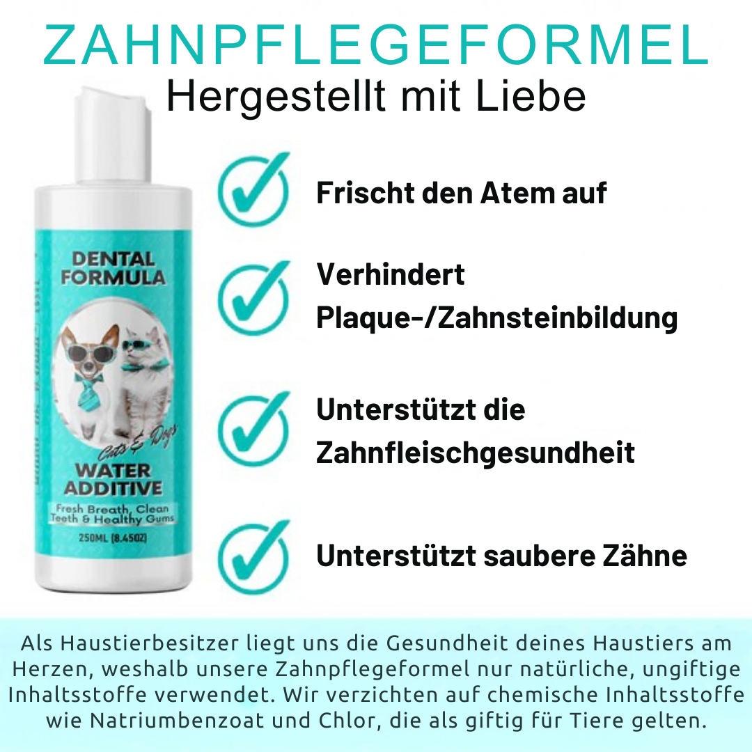 Belora's AquaDent™ Pets – Wasserzusatz für gesunde Zähne bei Hunden & Katzen